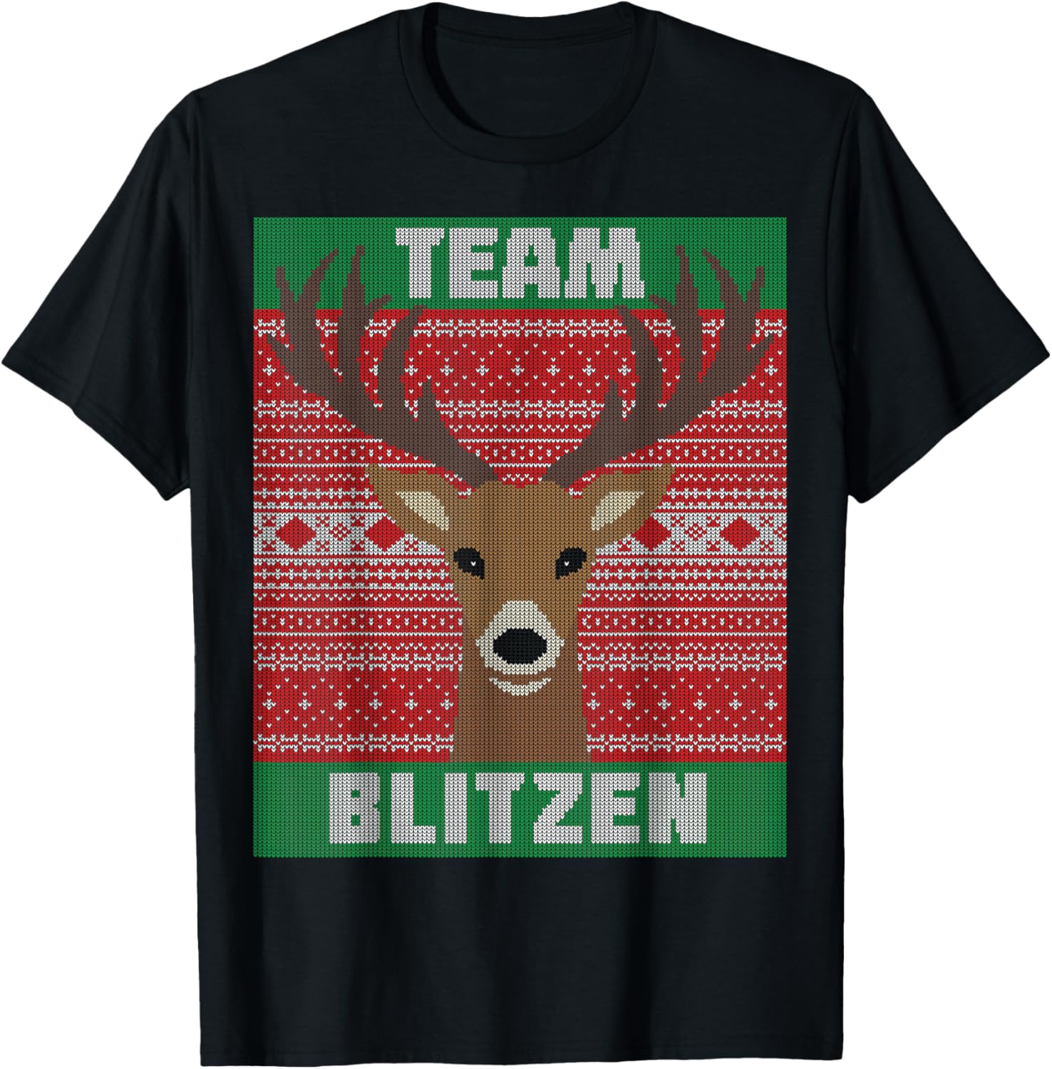 Team Blitzen Santa's Reindeer Ugly